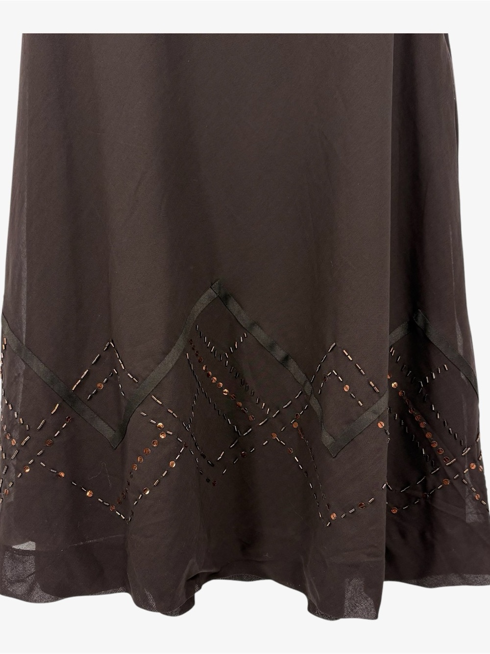 Ann Taylor LOFT Y2K Strapless Sequin Hem Dress in Brown Women’s Size 4 NWT - Picture 3 of 7